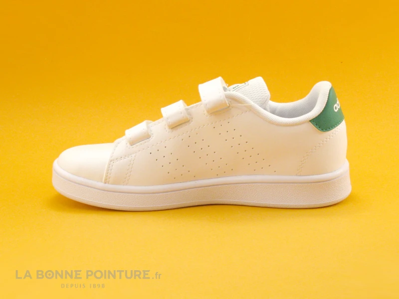Adidas ADVANTAGE C EF0223 Blanc Vert - Basket Velcro Enfant 3 Adidas ADVANTAGE C EF0223 Blanc Vert - Basket Velcro Enfant – Image 3