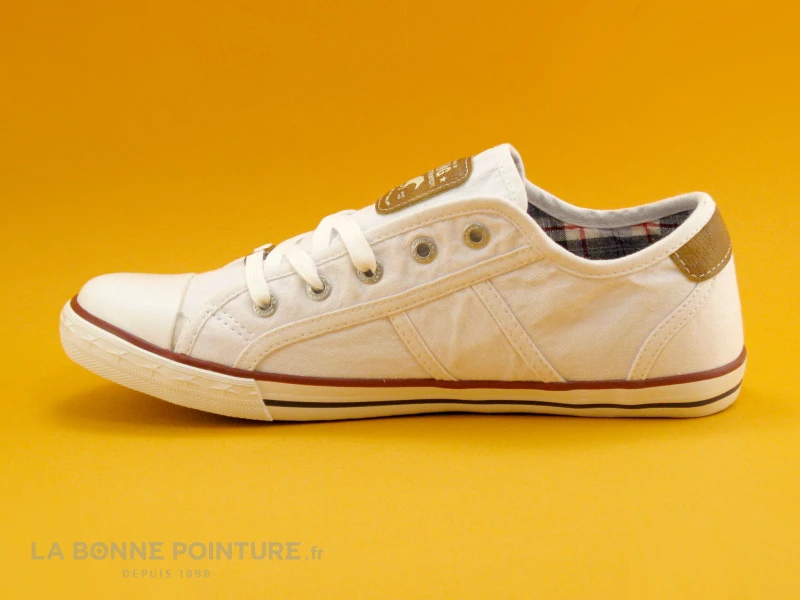 Mustang Shoes 1099-302-1 Blanc - Basket Toile 2 Mustang Shoes 1099-302-1 Blanc - Basket Toile – Image 2