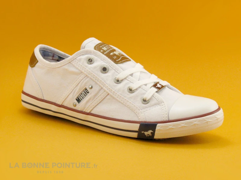 Mustang Shoes 1099-302-1 Blanc - Basket Toile 4 Mustang Shoes 1099-302-1 Blanc - Basket Toile – Image 4
