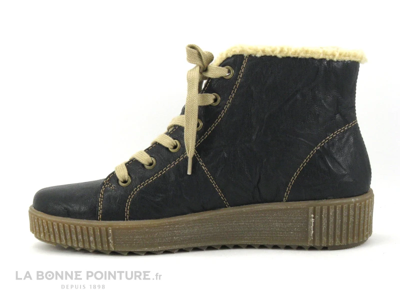 Remonte R7980-01 Noir Marron Beige - Basket Montante Femme 3 Remonte R7980-01 Noir Marron Beige - Basket Montante Femme – Image 3