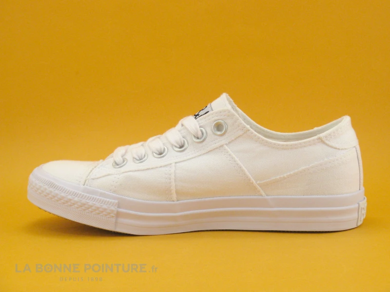 B Et M Banana Moon - RATISSE Blanc - Basket Femme Toile Blanche 3 B Et M Banana Moon - RATISSE Blanc - Basket Femme Toile Blanche – Image 3