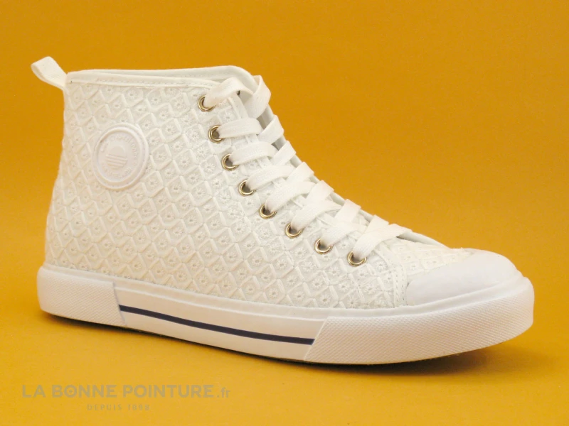 Tropeziennes MOLOKAI Blanc Broderie - 42551 - Basket Montante 1 Tropeziennes MOLOKAI Blanc Broderie - 42551 - Basket Montante