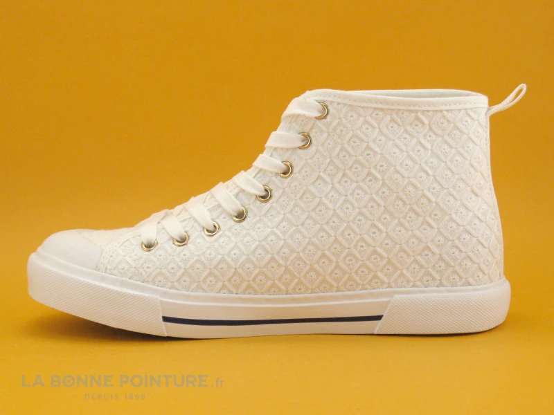 Tropeziennes MOLOKAI Blanc Broderie - 42551 - Basket Montante 3 Tropeziennes MOLOKAI Blanc Broderie - 42551 - Basket Montante – Image 3