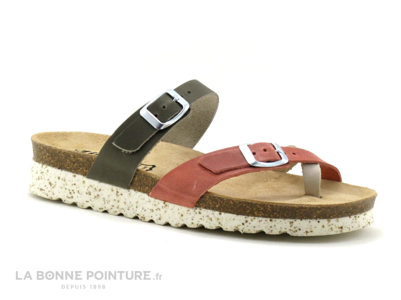 Bio Life 1934 964 Candy 05 Kaki - Rouge - Beige - Tong Femme 1 Bio Life 1934 964 Candy 05 Kaki - Rouge - Beige - Tong Femme