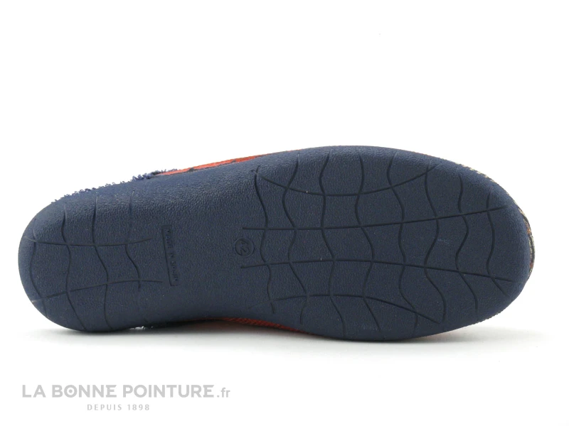 Zels 7549 Rouge - Bleu Marine - Ancre - Pantoufle Mule Homme 3 Zels 7549 Rouge - Bleu Marine - Ancre - Pantoufle Mule Homme – Image 3