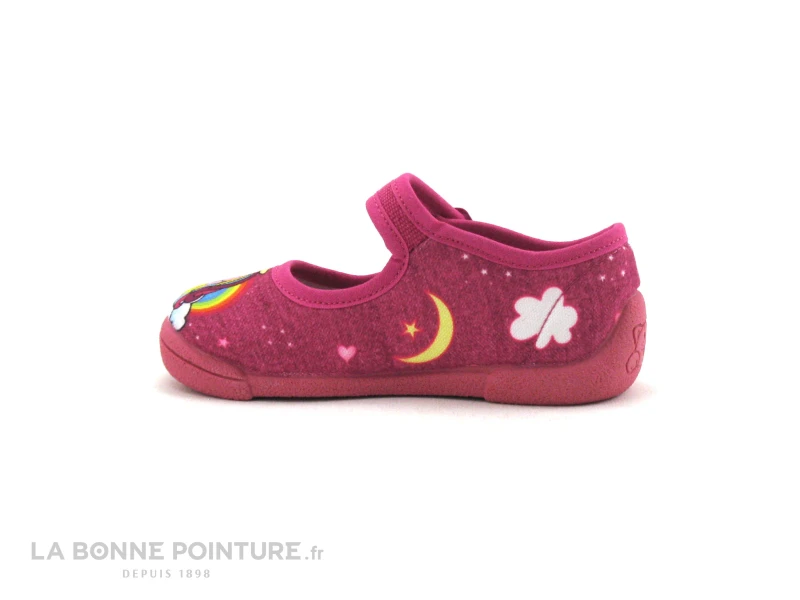 Michu Shoes 2571 Rose Fuchsia - Licorne - Chausson Ballerine Fille 2 Michu Shoes 2571 Rose Fuchsia - Licorne - Chausson Ballerine Fille – Image 2