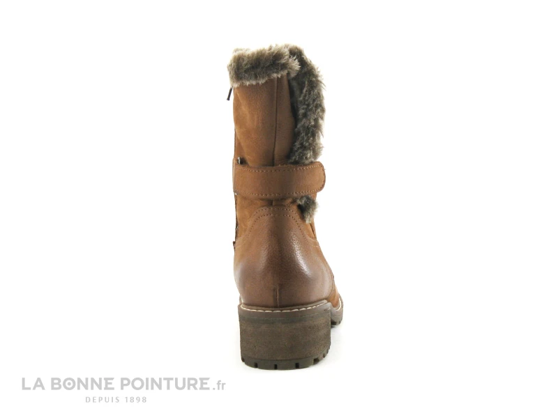 Com Un Point COTIS Camel - Bottine Cuir Marron Fourree 4 Com Un Point COTIS Camel - Bottine Cuir Marron Fourree – Image 4