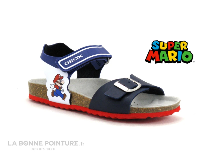 Geox Super Mario J258LC Navy Royal - Sandale Bleu Marine GARCON 1 Geox Super Mario J258LC Navy Royal - Sandale Bleu Marine GARCON
