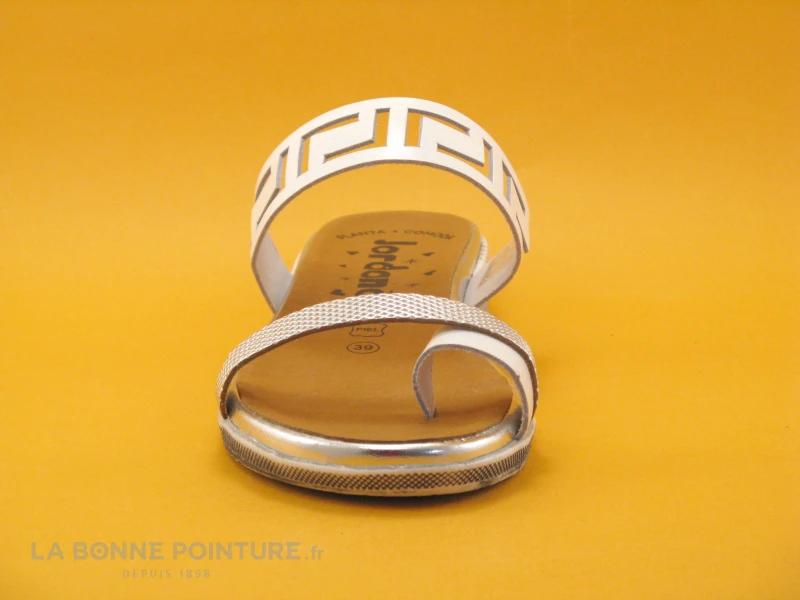 Jordana 3466 Blanc - Tong Femme Avec Passe Orteil 2 Jordana 3466 Blanc - Tong Femme Avec Passe Orteil – Image 2