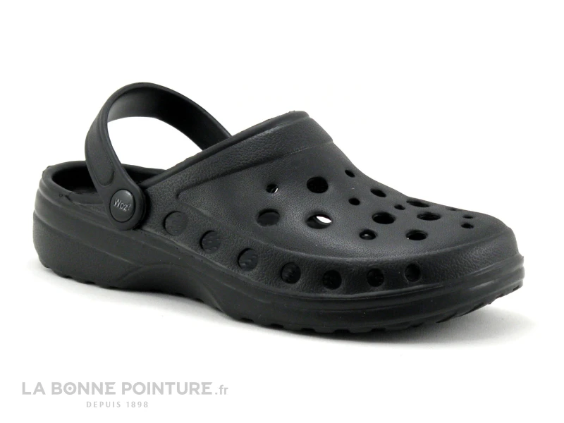 Woz Cheese Noir - Sabot Noir Femme 1 Woz Cheese Noir - Sabot Noir Femme