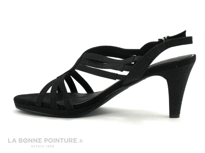 Marco Tozzi 2-28329-34 Black Metallic - Sandale Paillette Talon Haut 3 Marco Tozzi 2-28329-34 Black Metallic - Sandale Paillette Talon Haut – Image 3