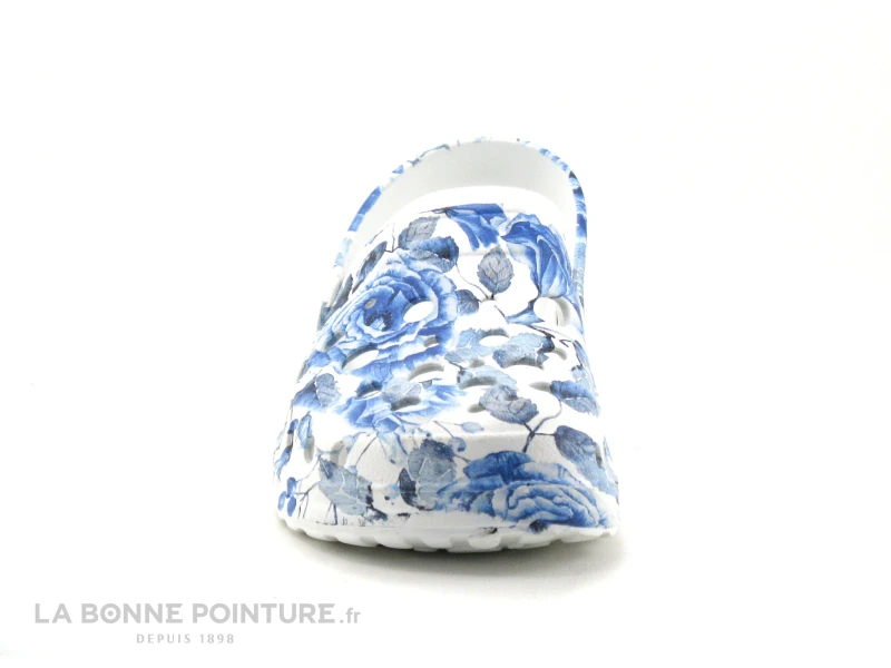 Woz Cheese Bluette - Bleu Blanc - Sabot Fleuri 2 Woz Cheese Bluette - Bleu Blanc - Sabot Fleuri – Image 2