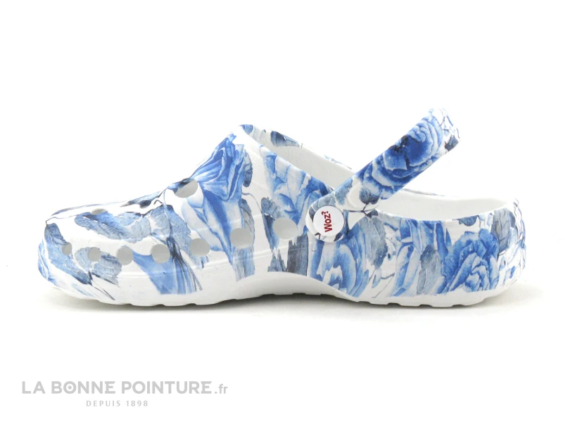 Woz Cheese Bluette - Bleu Blanc - Sabot Fleuri 3 Woz Cheese Bluette - Bleu Blanc - Sabot Fleuri – Image 3
