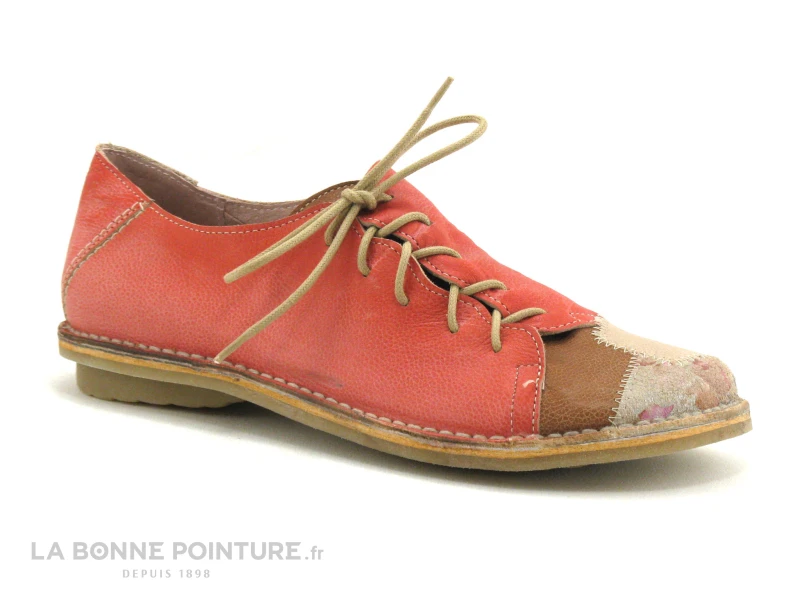 Alce Shoes 9058 - Rouge - Beige - Lacet Lateral - Chaussure Basse F 1 Alce Shoes 9058 - Rouge - Beige - Lacet Lateral - Chaussure Basse F