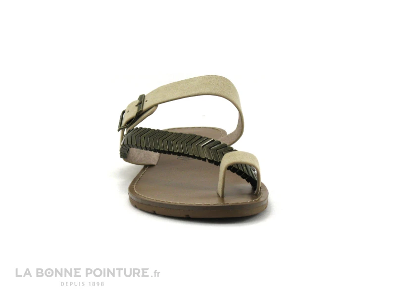 Chattawak MAGNOLIA Taupe - Laniere Bronze Metal - Tong Femme 2 Chattawak MAGNOLIA Taupe - Laniere Bronze Metal - Tong Femme – Image 2