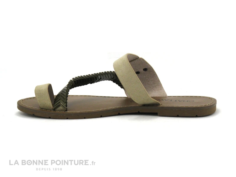 Chattawak MAGNOLIA Taupe - Laniere Bronze Metal - Tong Femme 3 Chattawak MAGNOLIA Taupe - Laniere Bronze Metal - Tong Femme – Image 3