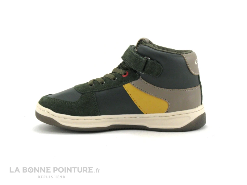 Kickers KICKALIEN Kaki Jaune Taupe - 910873 - Sneakers Montante 3 Kickers KICKALIEN Kaki Jaune Taupe - 910873 - Sneakers Montante â Image 3
