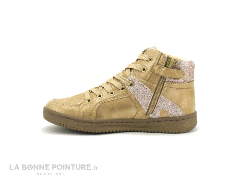 Kickers LOWELL Champagne - 739355 - Basket Montante Fille 3 Kickers LOWELL Champagne - 739355 - Basket Montante Fille – Image 3