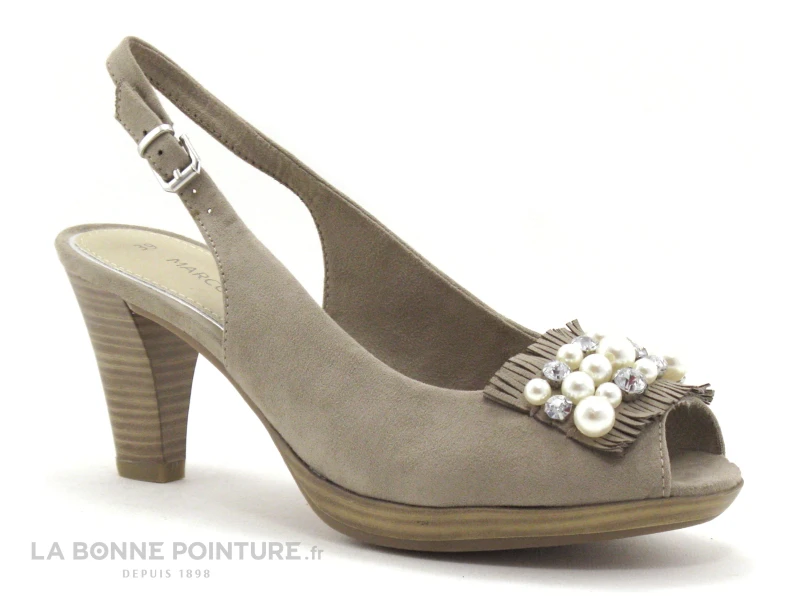 Marco Tozzi 2-29602-20 Taupe - Perles Culture - Sandale Talon 1 Marco Tozzi 2-29602-20 Taupe - Perles Culture - Sandale Talon