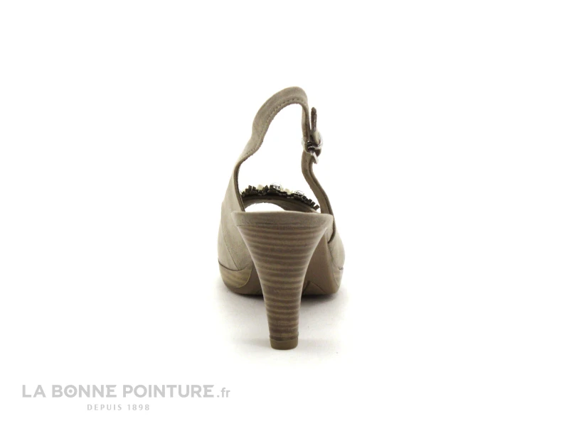 Marco Tozzi 2-29602-20 Taupe - Perles Culture - Sandale Talon 4 Marco Tozzi 2-29602-20 Taupe - Perles Culture - Sandale Talon – Image 4