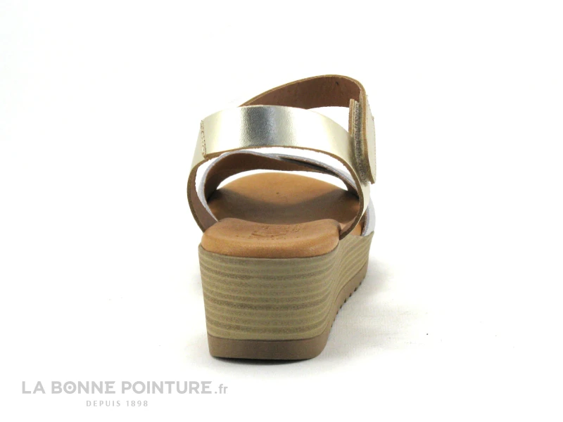 Kaola 576 - Platine - Sandale Or Talon Compense 4 Kaola 576 - Platine - Sandale Or Talon Compense – Image 4