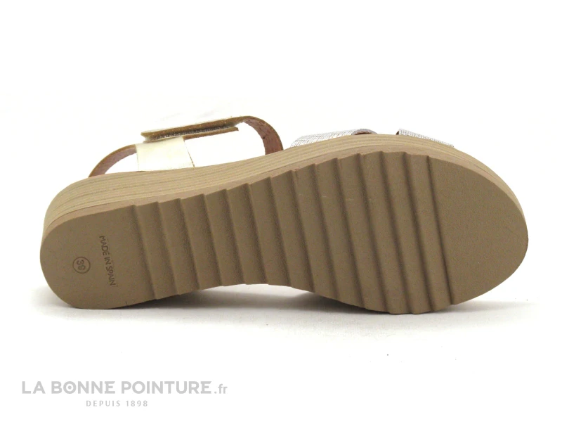 Kaola 576 - Platine - Sandale Or Talon Compense 7 Kaola 576 - Platine - Sandale Or Talon Compense – Image 7