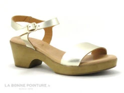 Nouvelles versions 5 Kaola 710 - Platine - Sandale Doree Petit Talon