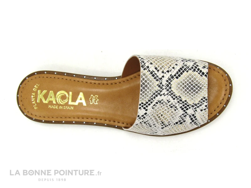 Kaola 590 Serpent - Beige - Mule Plate Femme 6 Kaola 590 Serpent - Beige - Mule Plate Femme – Image 6