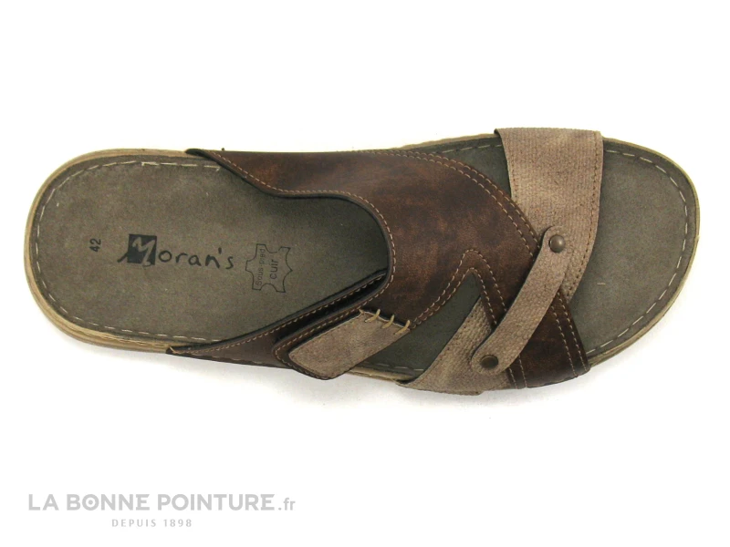 Morans PAGRIS - Marron Beige - Brides Croisees - Mule Homme 6 Morans PAGRIS - Marron Beige - Brides Croisees - Mule Homme – Image 6