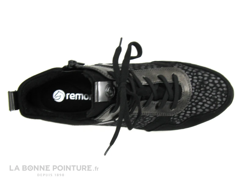 Remonte R2543-42 - Noir - Gris Metal - Pois - Chaussure Montante Femme 6 Remonte R2543-42 - Noir - Gris Metal - Pois - Chaussure Montante Femme – Image 6