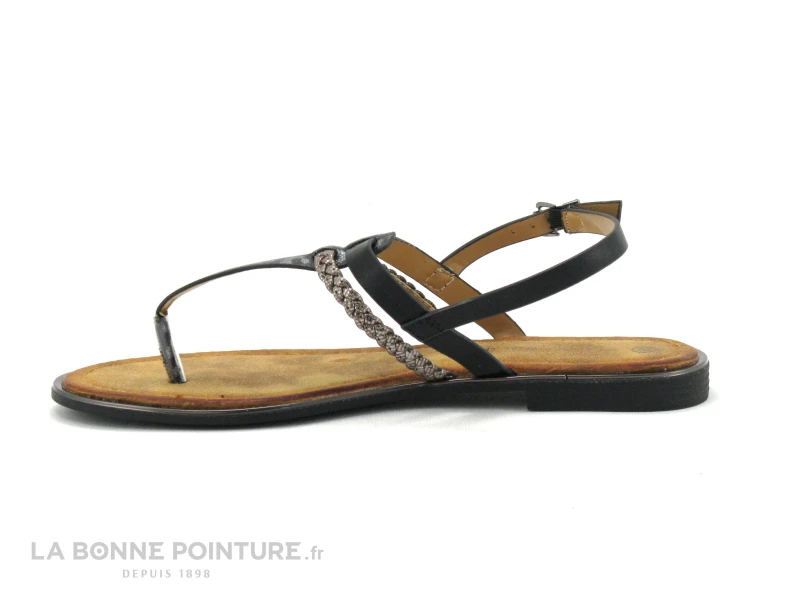 The Divine Factory FJ3974 Noir - Tresse Argent - Tong Fermee 2 The Divine Factory FJ3974 Noir - Tresse Argent - Tong Fermee â Image 2