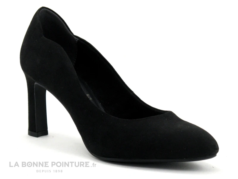 Tamaris 1-22405-27 Black - Escarpin Velours Noir - Talon Haut 5 Tamaris 1-22405-27 Black - Escarpin Velours Noir - Talon Haut â Image 5