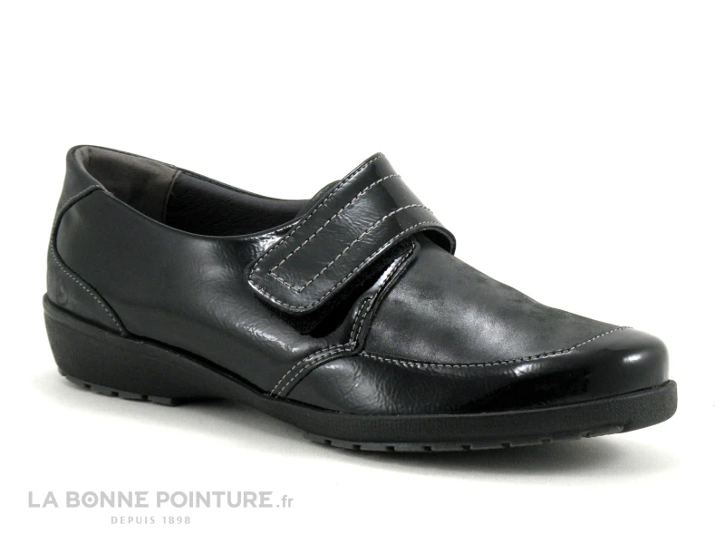 Suave LONDON 8010T - Noir - Noir Verni - Chaussure Femme Avec Velcro 5 Suave LONDON 8010T - Noir - Noir Verni - Chaussure Femme Avec Velcro – Image 5