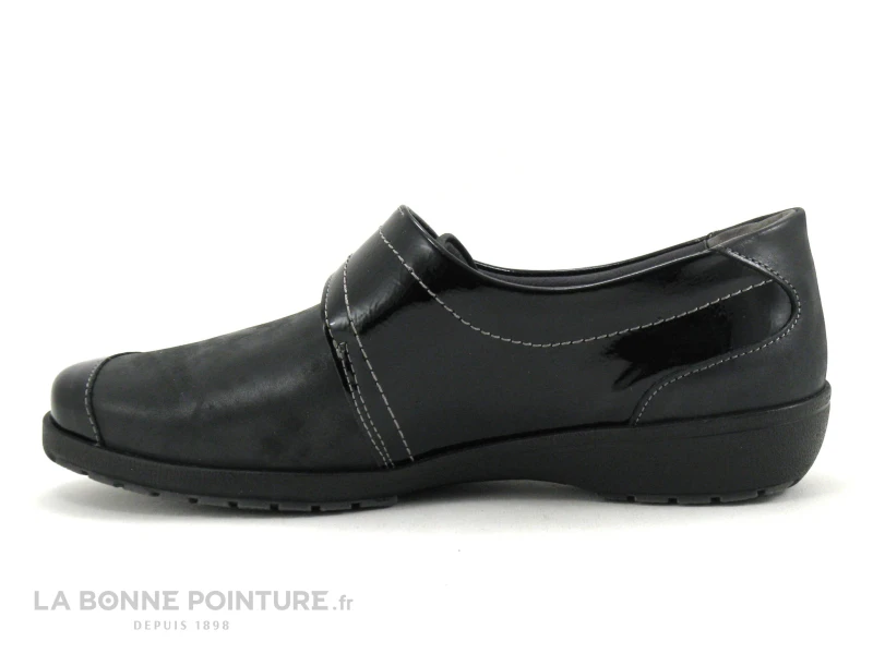 Suave LONDON 8010T - Noir - Noir Verni - Chaussure Femme Avec Velcro 3 Suave LONDON 8010T - Noir - Noir Verni - Chaussure Femme Avec Velcro – Image 3