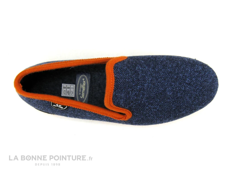 Semelflex SUPER RUBEN Marine - Orange - Charentaise Homme 6 Semelflex SUPER RUBEN Marine - Orange - Charentaise Homme â Image 6