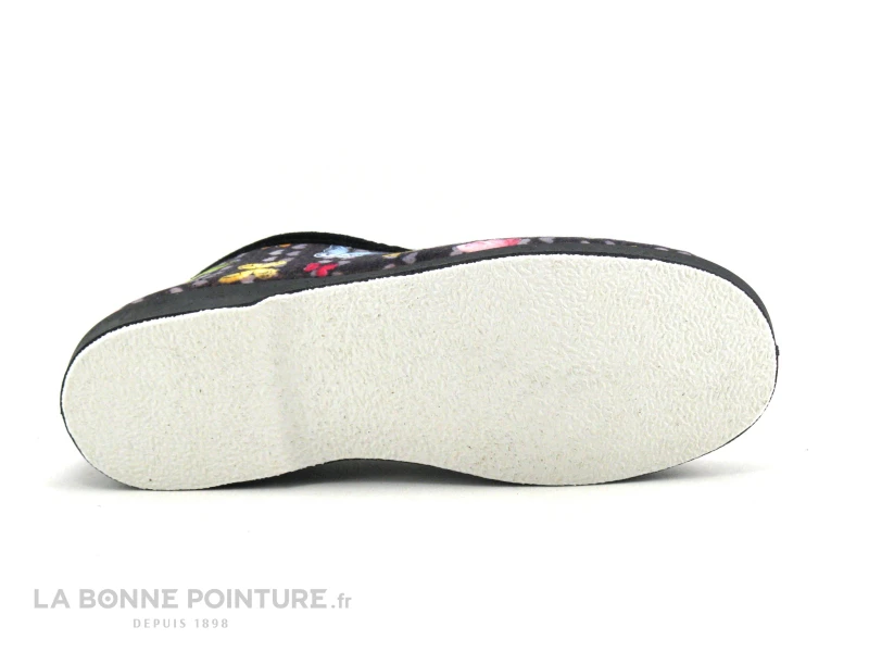 Maison Espadrille 7632 Charentaise Papillons - Noir - Chausson Femme 5 Maison Espadrille 7632 Charentaise Papillons - Noir - Chausson Femme – Image 5