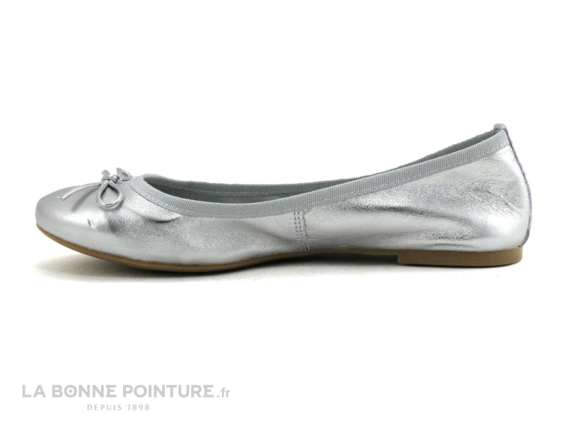 Marco Tozzi Premio 2-22122-22 Silver - Ballerine Cuir Argent 3 Marco Tozzi Premio 2-22122-22 Silver - Ballerine Cuir Argent â Image 3