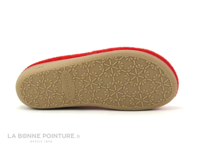 Semelflex DOLOMITE Rouge - Pantoufle Femme Avec Semelle Amovible 6 Semelflex DOLOMITE Rouge - Pantoufle Femme Avec Semelle Amovible â Image 6