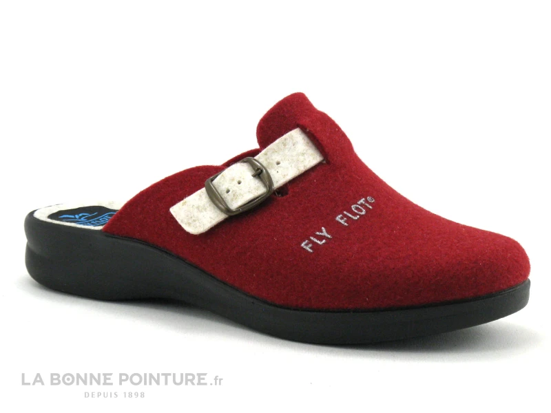Fly Flot FOUFOU Bordeaux - Ecru - Pantoufle Mule Reglable Femme 1 Fly Flot FOUFOU Bordeaux - Ecru - Pantoufle Mule Reglable Femme