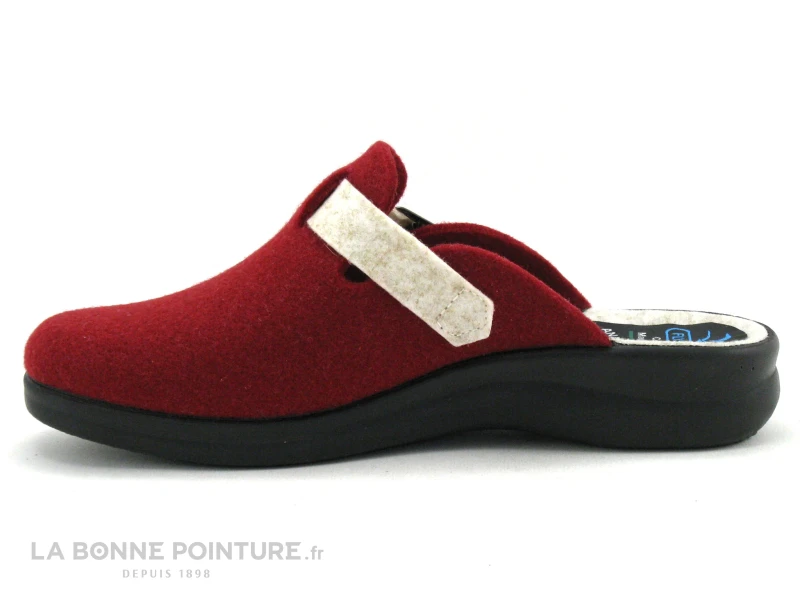 Fly Flot FOUFOU Bordeaux - Ecru - Pantoufle Mule Reglable Femme 3 Fly Flot FOUFOU Bordeaux - Ecru - Pantoufle Mule Reglable Femme – Image 3