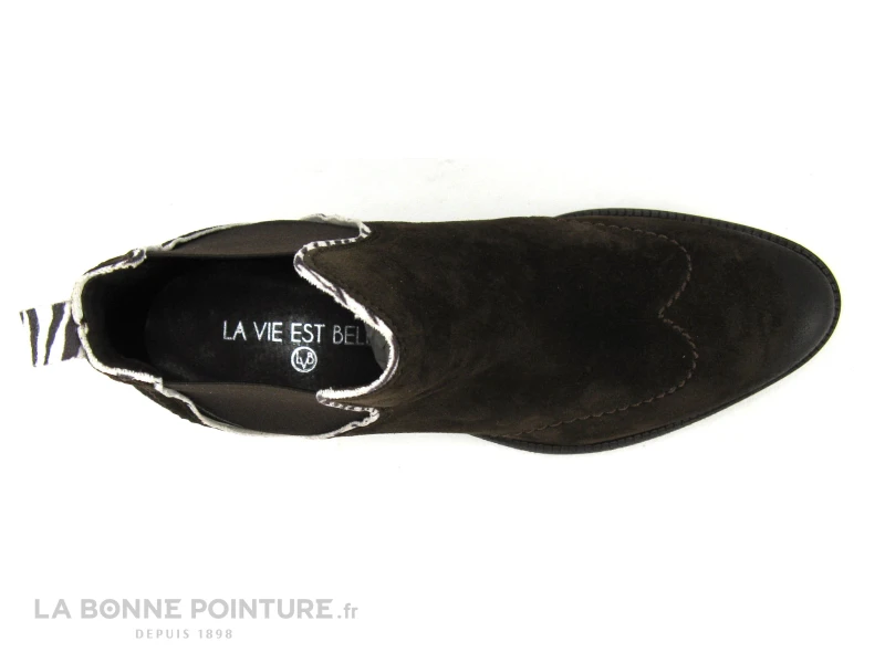 La Vie Est Belle - CACTUS Ebene - Boots Chelsea Femme Marron Fonce 6 La Vie Est Belle - CACTUS Ebene - Boots Chelsea Femme Marron Fonce – Image 6