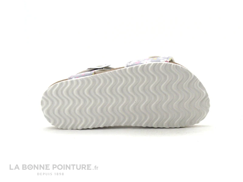 Chipie VACAJOU Fleurs Gris - Rose - Jaune - Sandale Fille 4 Chipie VACAJOU Fleurs Gris - Rose - Jaune - Sandale Fille â Image 4