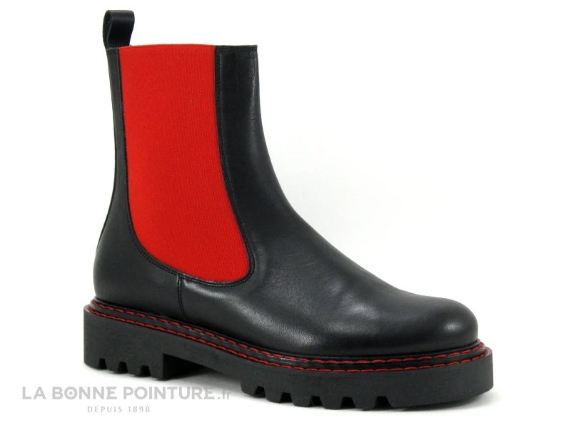 We Do CO99484B Noir - Elastique Rouge - Bottine Femme 5 We Do CO99484B Noir - Elastique Rouge - Bottine Femme – Image 5