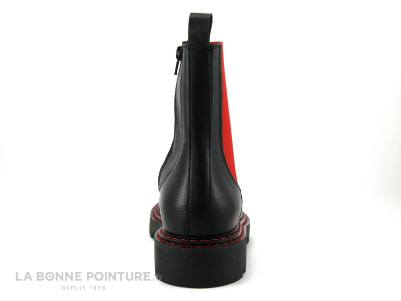 We Do CO99484B Noir - Elastique Rouge - Bottine Femme 4 We Do CO99484B Noir - Elastique Rouge - Bottine Femme – Image 4