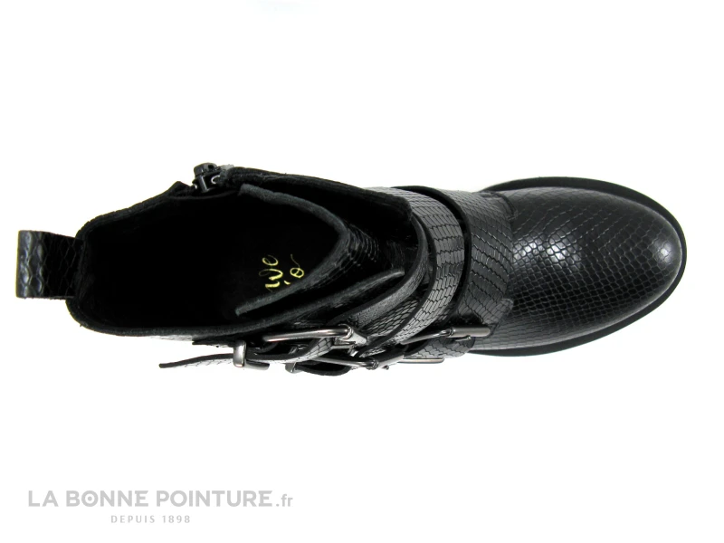 We Do CO99550 Noir Python - Bottine Semelle Epaisse - 3 Brides 6 We Do CO99550 Noir Python - Bottine Semelle Epaisse - 3 Brides â Image 6