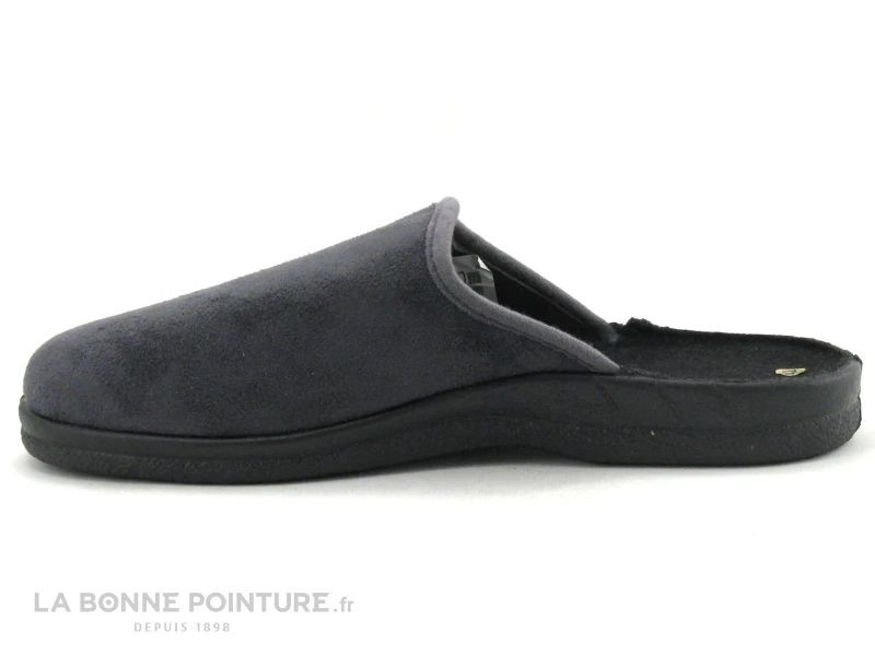 Lollans - Pantoufle Homme Velours Gris - 002B-052 - Mule 2 Lollans - Pantoufle Homme Velours Gris - 002B-052 - Mule – Image 2