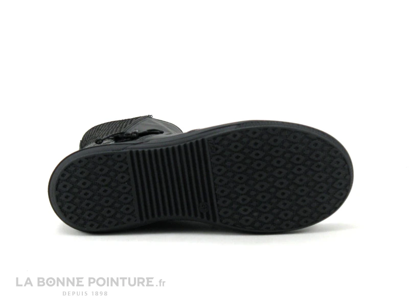Bopy SIDIKI Noir - Fleur Argent - Botte Fille Cuir Noir 7 Bopy SIDIKI Noir - Fleur Argent - Botte Fille Cuir Noir – Image 7