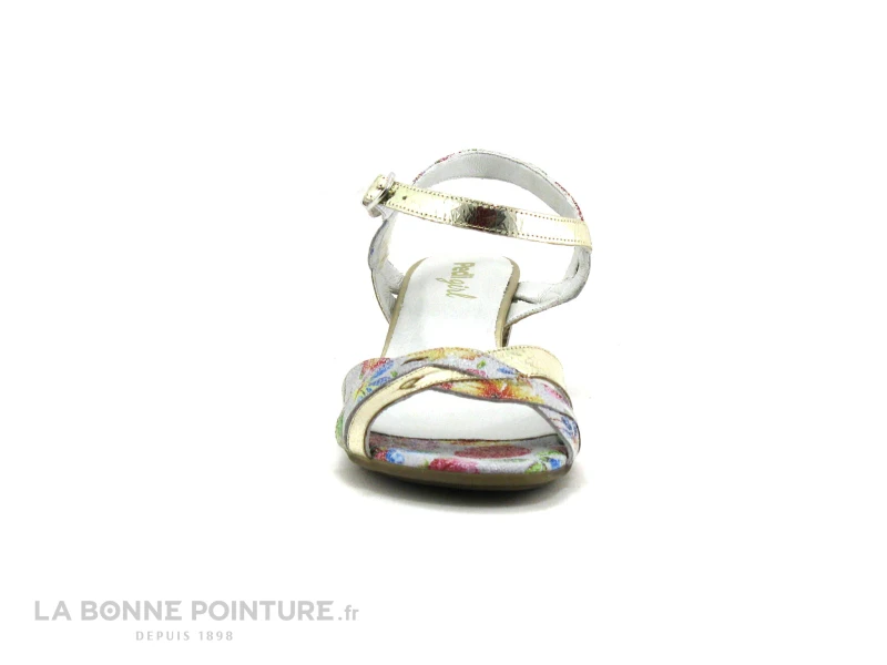 Pedi Girl LUXE Blanc - Argent - Fleuri - Nu-pieds Talon 2 Pedi Girl LUXE Blanc - Argent - Fleuri - Nu-pieds Talon – Image 2