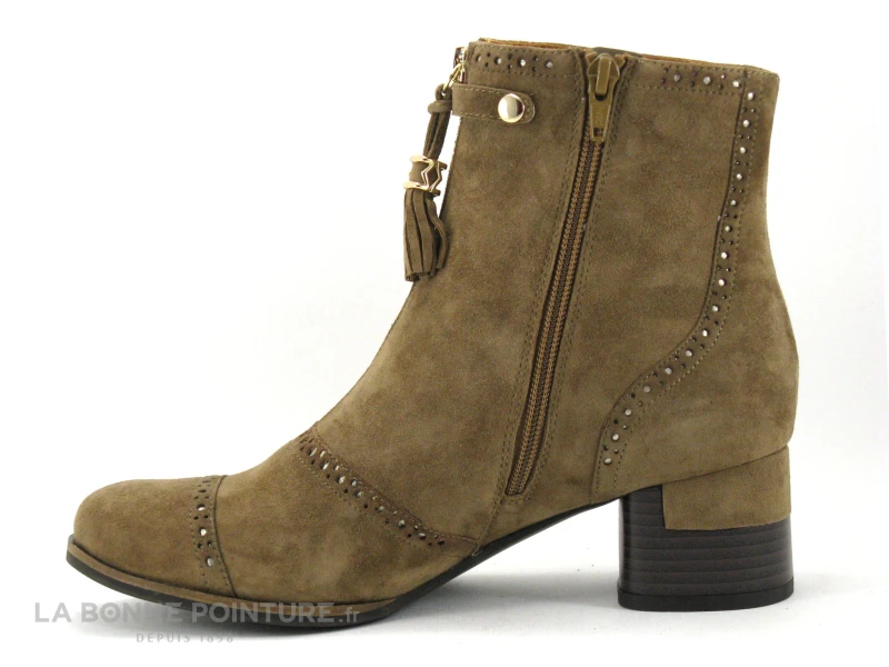 MamZelle MALO - Velours Vison - Bottine Femme Marron 3 MamZelle MALO - Velours Vison - Bottine Femme Marron â Image 3