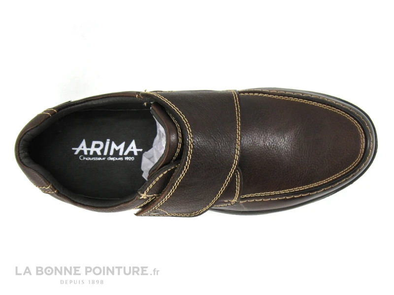 Arima OSVALD Coffee - Chaussure Homme Cuir Marron - Bride Velcro 6 Arima OSVALD Coffee - Chaussure Homme Cuir Marron - Bride Velcro â Image 6